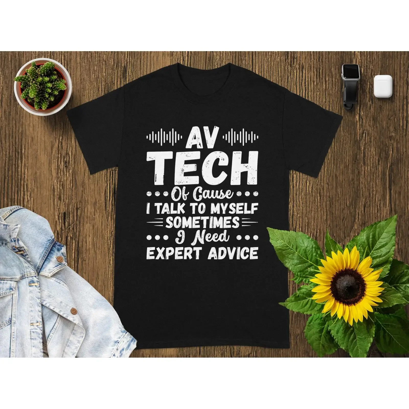AV Tech T Shirt Audio Visual Technician Sound Engineer Live Event Crew vintage Washed Soft Top For Everyday Wear Breathable