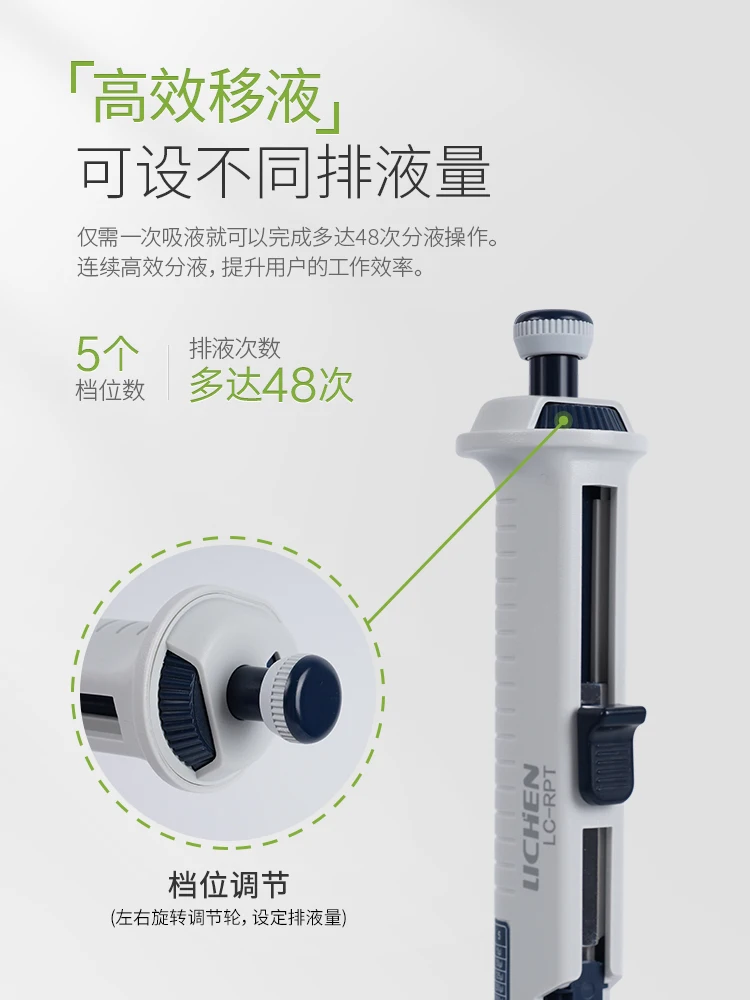 Continuous manual distributor LC-RPT equal division pipette 10 μ L-5mL laboratory pipette