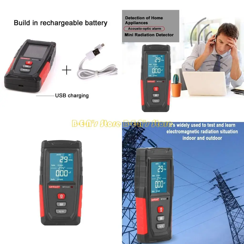 

Y1AD EMF Meter Электромагнитный радиационный тестер EMF Detector Руководитель цифрового поля