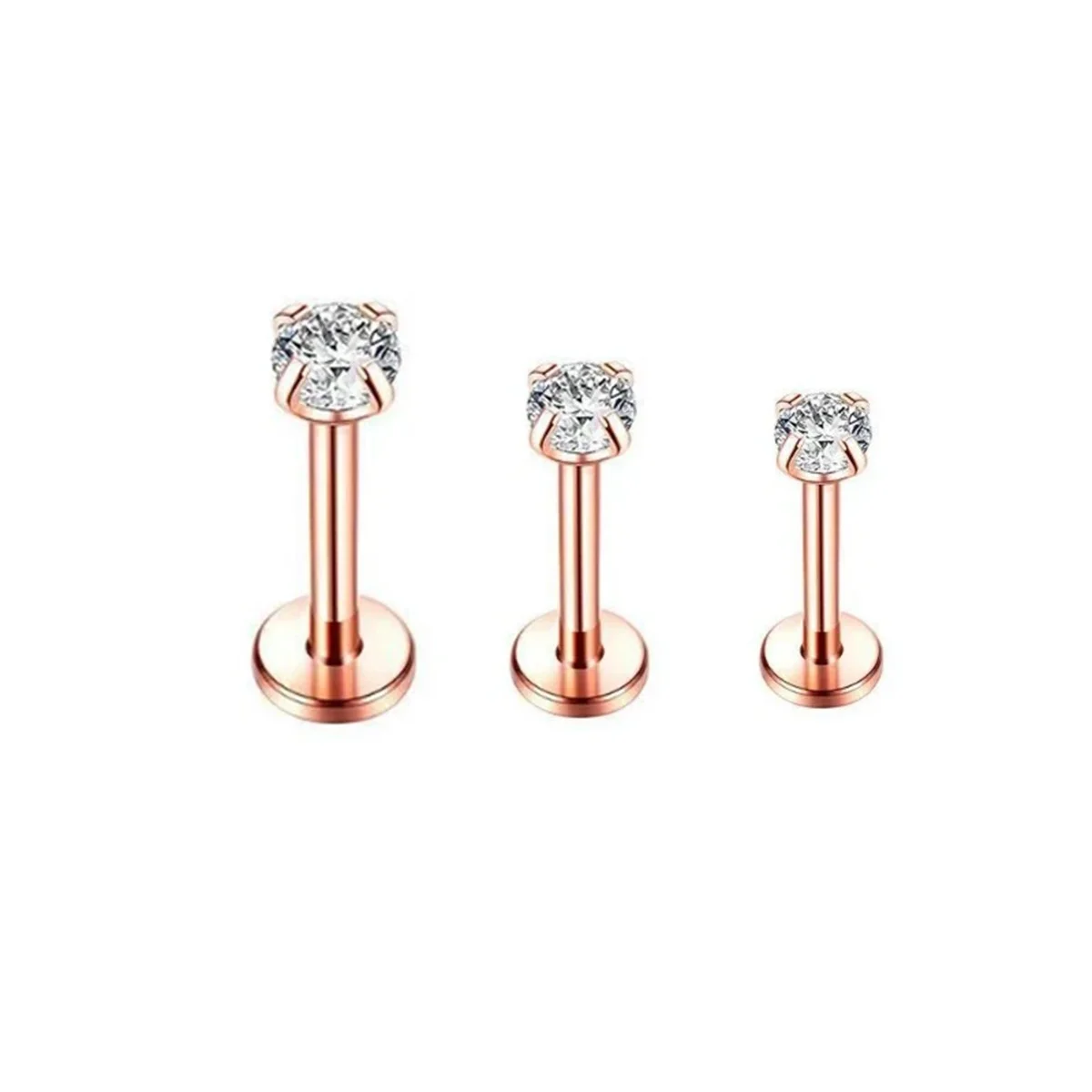 3 Stück 16G Modische Edelstahl-Labret-Piercing-Schmuckstücke mit Kristall-CZ Monroe Nasen-Lippenstecker Helix Tragus Conch Knorpel-Ohrringe – Detail 10