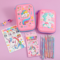 6pcs/set Kawaii Unicorn Style Student Color Pencil Drawing Set Student Art Supplies Set Kids School Supplies