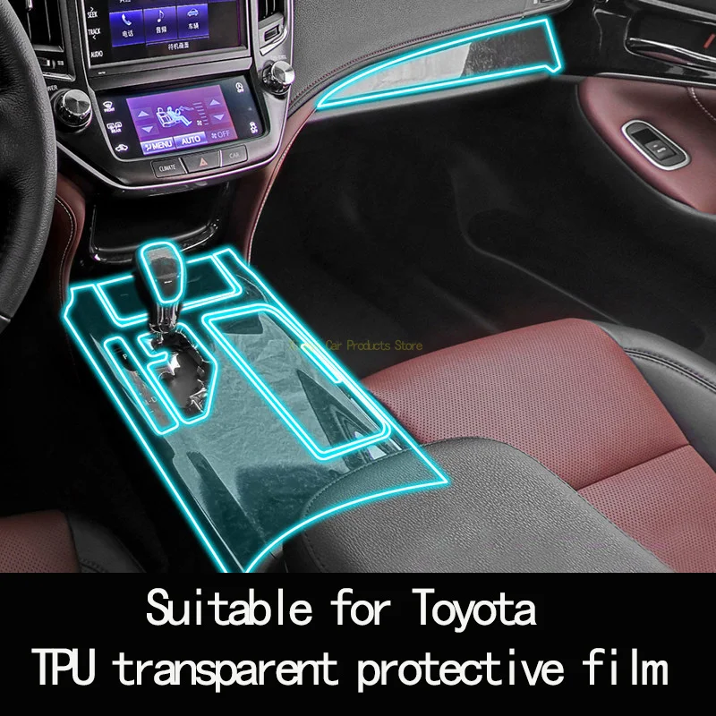 

Tpu Transparent Film for Toyota Crown 2010-2022 Car Interior Sticker Center Console Gear Air Dashboard Door Windows Lift Panel