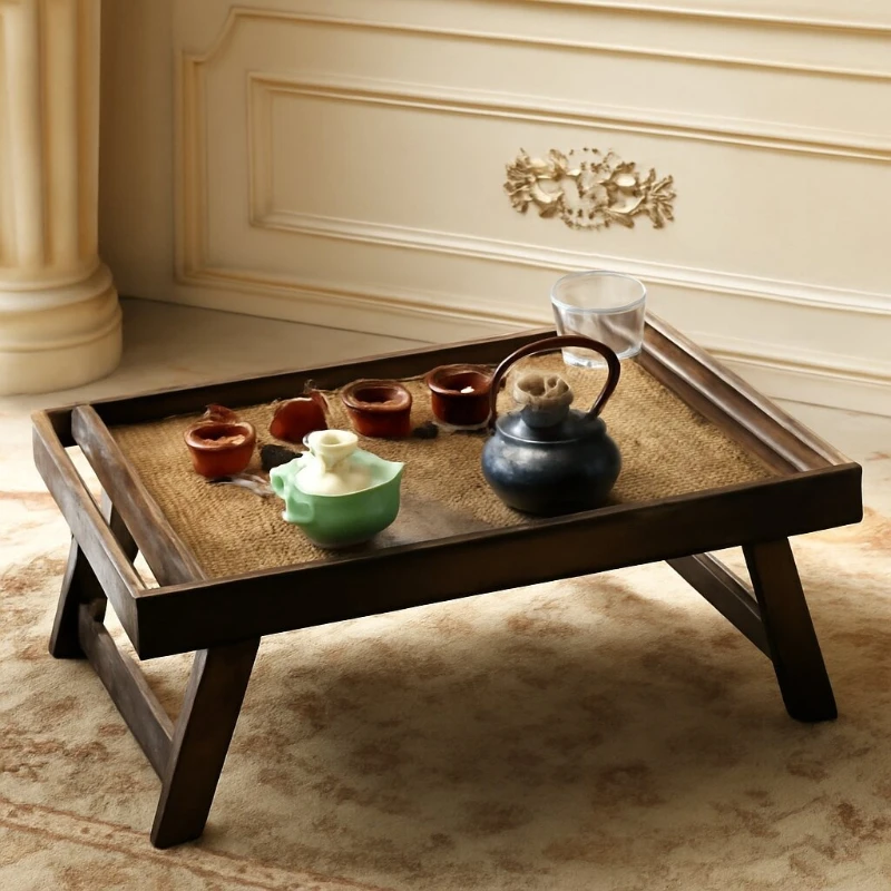 

BM117 Складная полка стол деревянный Multifunctional Solid Wood Folding Table Rack для гостиной и балкона японский стиль