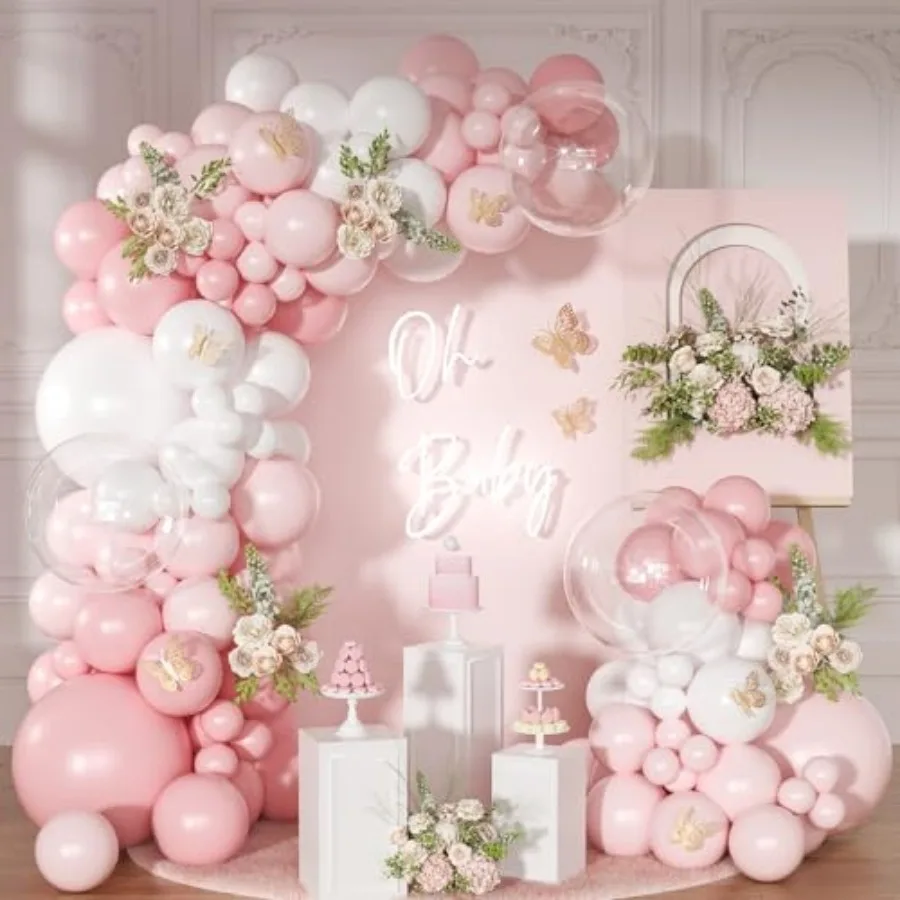 

Light Pink Balloon Arch Kit, 126Pcs Baby and Balloon Garland Kit for Wedding Birthday Baby Shower Gender Reveal Bridal Shower P