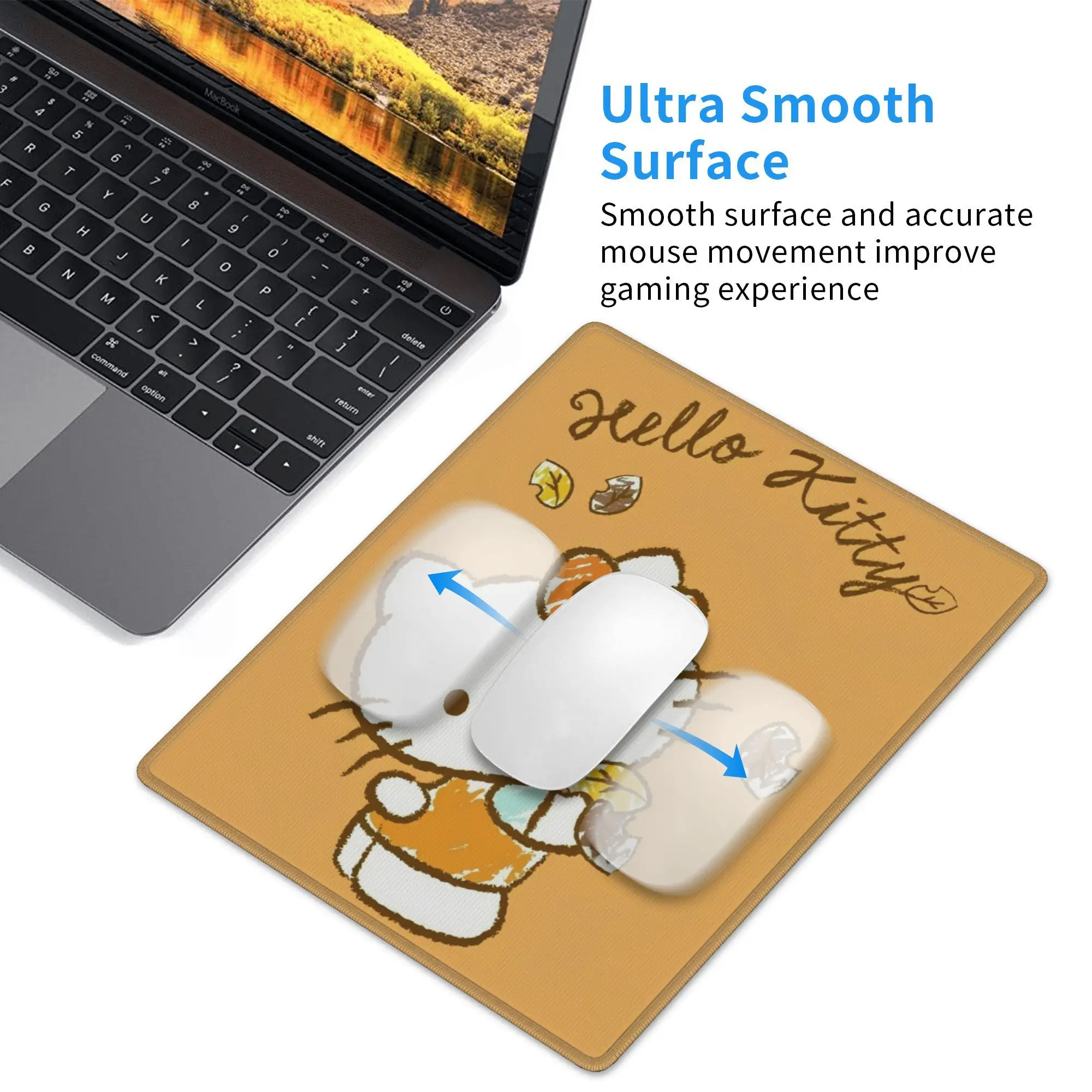 Olá kitty criativo universal antiderrapante mouse pad gaming mouse tapete novo almofada de mesa confortável para computador portátil