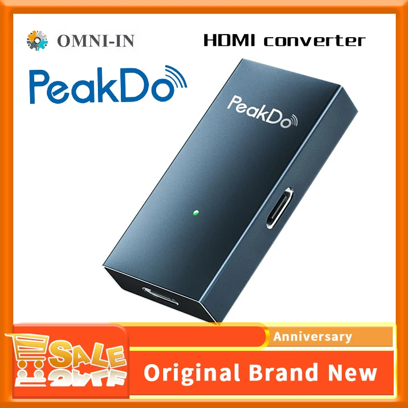 PeakDo High Performance 4K@60Hz HDMI to USB-C Adapter - Enhanced Connectivity Compatible with XReal Air, Rokid Air, RayNeo AR,