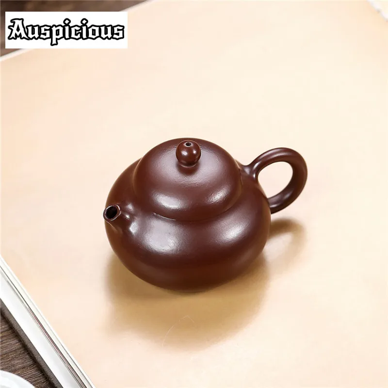 100ml Vintage Yixing Purple Clay Teapots Handmade Wendan Pot Raw Ore Purple Zhu Mud Kettle With Strainer Zisha Tea Set Ornaments