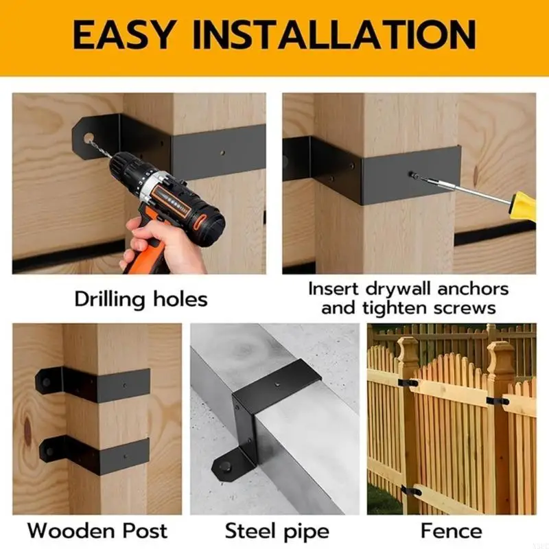 4pcs Effective Strap Post Ties For 4x4 Posts Great For Outdoor Structure X3UC