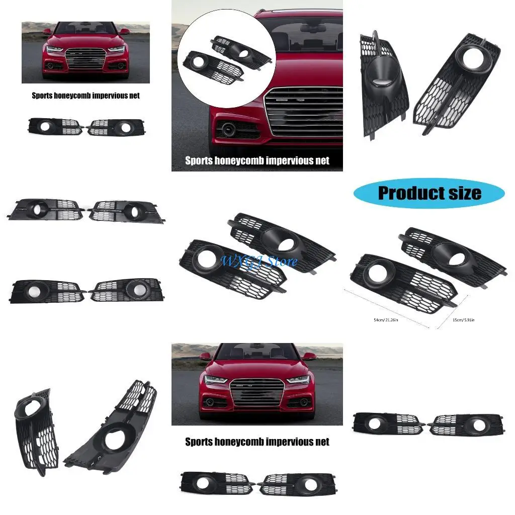 

37JE Auto Bumper Lower Fog Light Grilles Grill Cover For C7 2014-2018 4G0807682AG