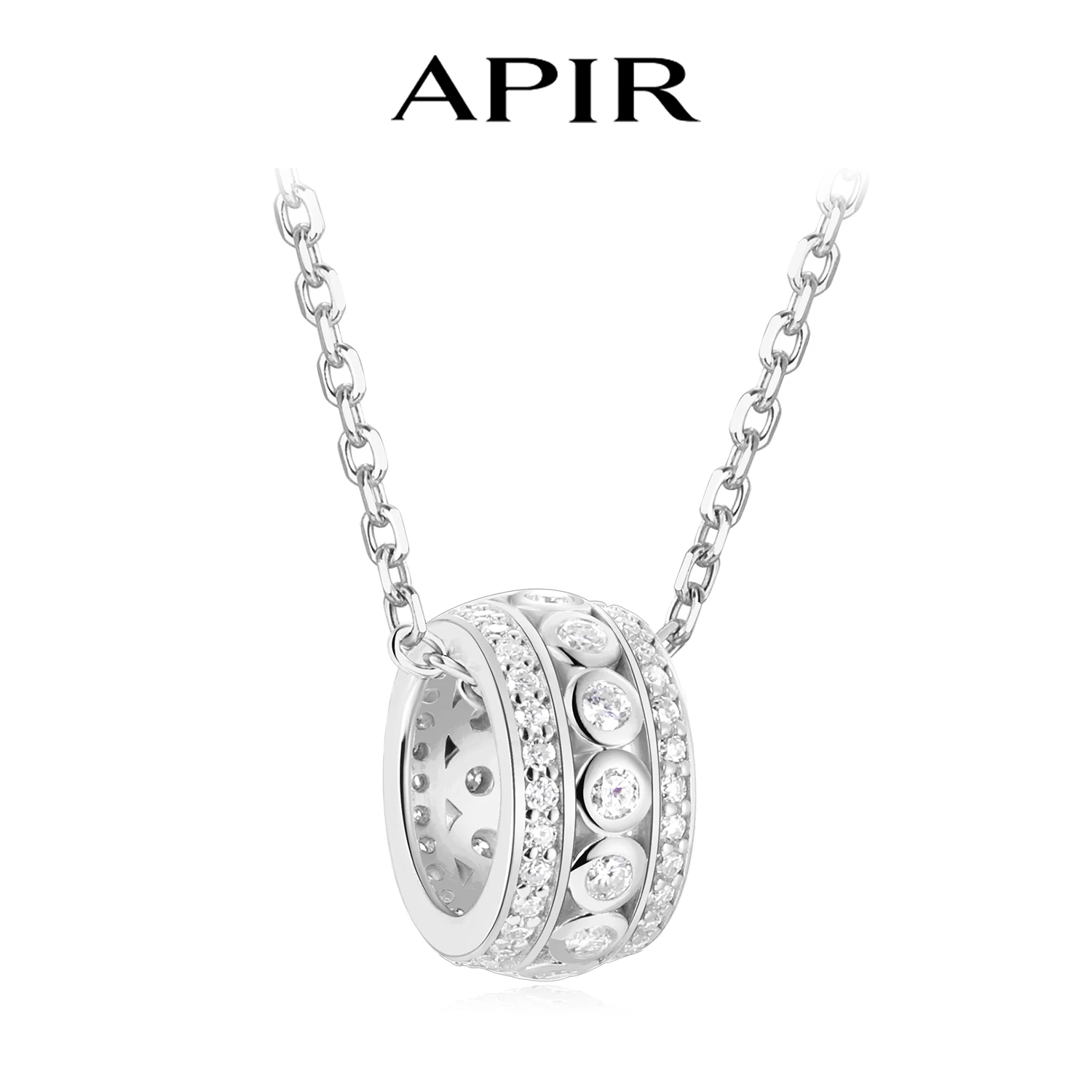 

APIR Moissanite Diamond Necklace for Women 925 Sterling Silver 18k White Gold Plated Elegant Pendant Necklaces Fine Jewelry Gift