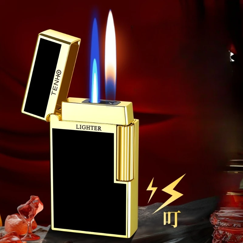 2025 الأكثر مبيعا الاستشعار التحكم الصوتي أخف نفخ أخف المزدوج النار التبديل Langsheng أخف الراقية هدية أداة