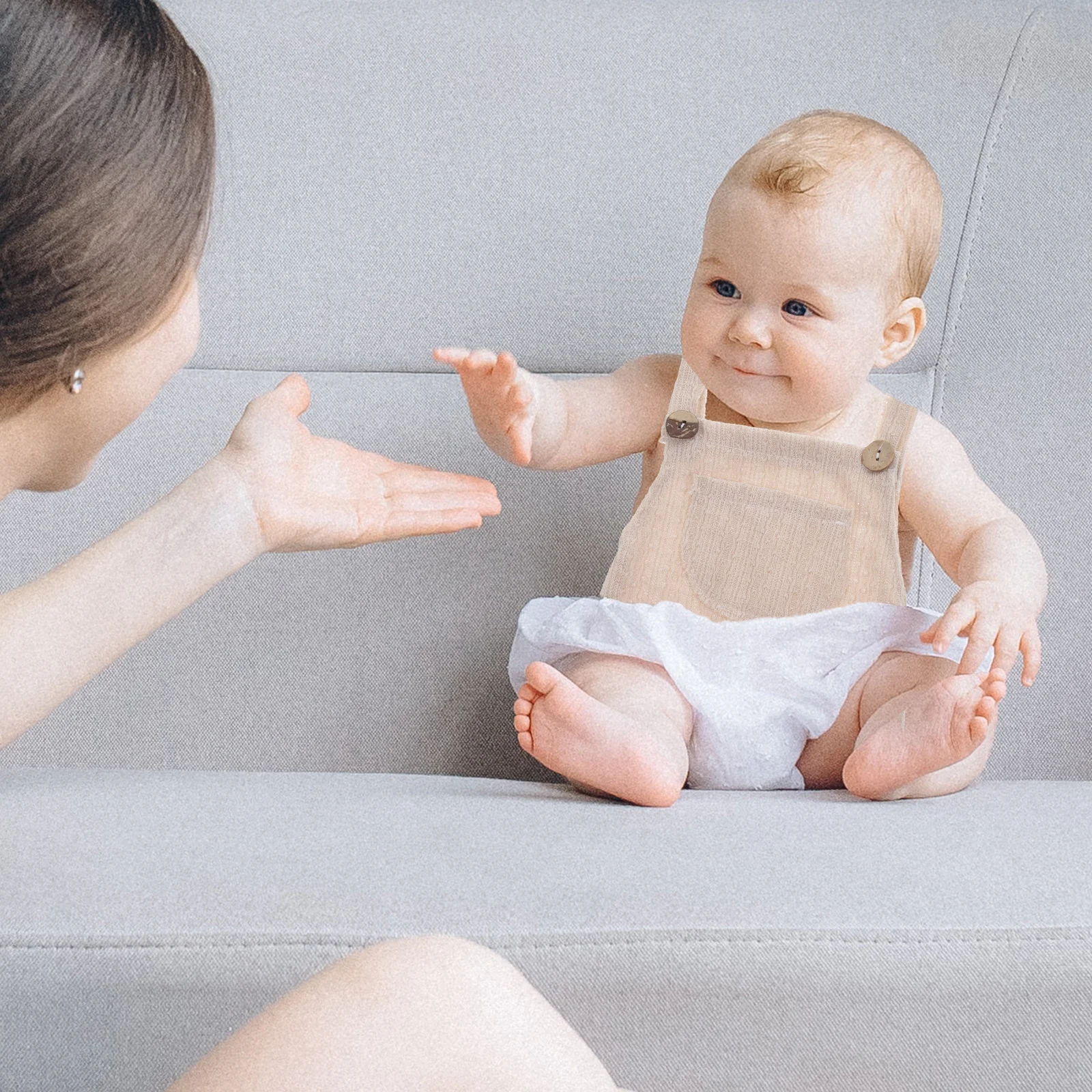 

Baby Summer Sleeveless Jumpsuits Newborn Button Suspender Jumpsuits Photo Shoot Party Clothes Outfits Baby Girl Clothes