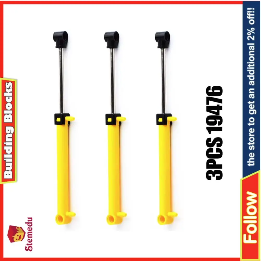 

3pcs Technical Pneumatic Cylinder 1*11 V2 Air Pump 19476 for MOC Building Block Parts