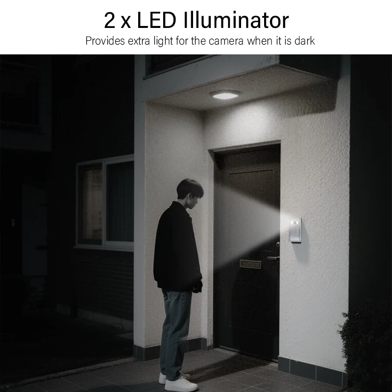 Dahua 2-wire IP Villa Door Station VTO3222E-P 2MP Video Intercom Doorbell Camera Supports Card Password APP Unlock With Light