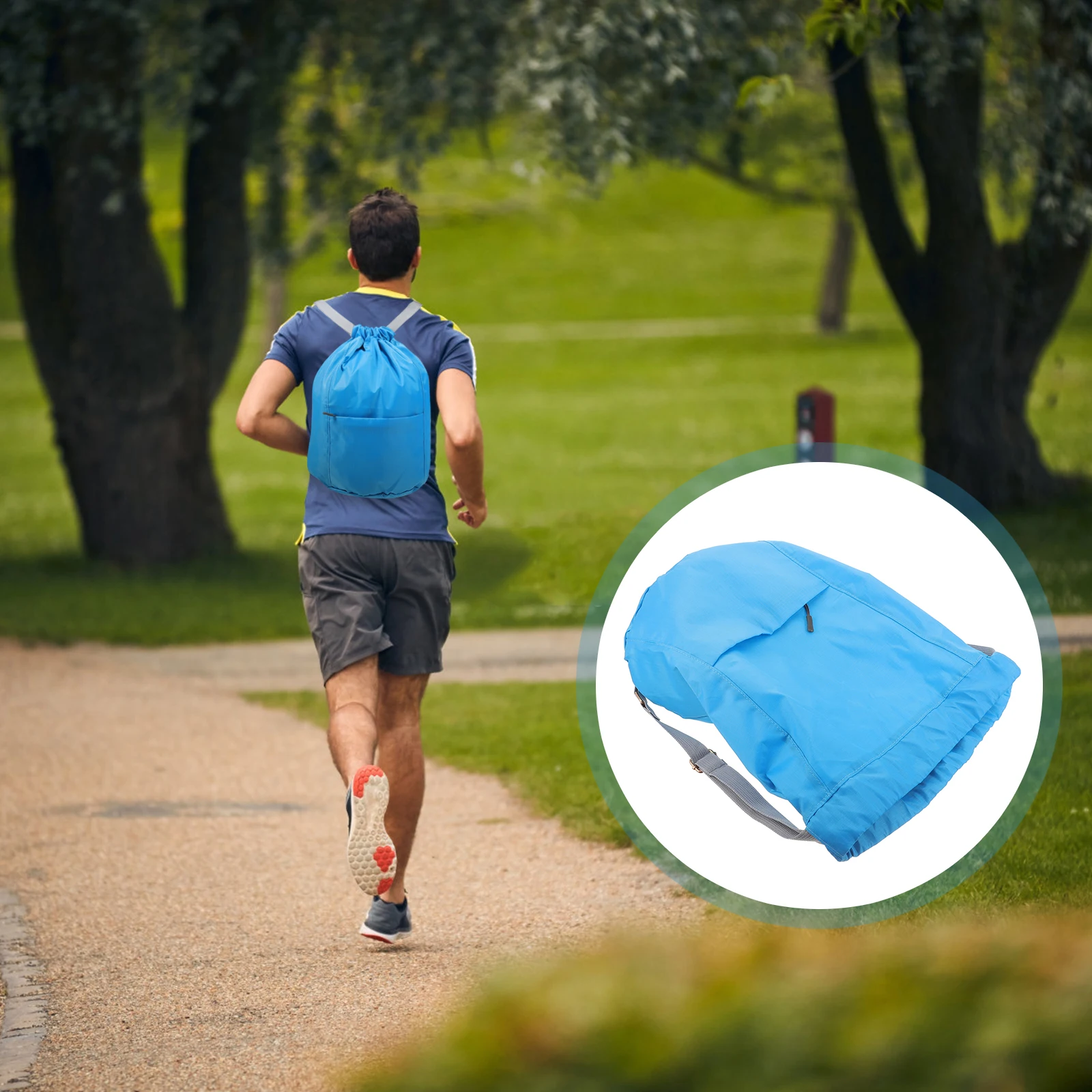 

Shoulder Bag Large Capacity Gym Storage Pouch Multipurpose Bags For Adults Teenagers Drawstring Oxford