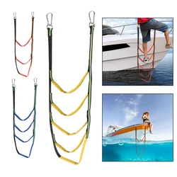 Yacht Boat Side Hanging Ladder Boat Accessories Boarding Soft Ladder 3/4/5 Step Boat Rope Ladder Portable Boat Folding Ladder
