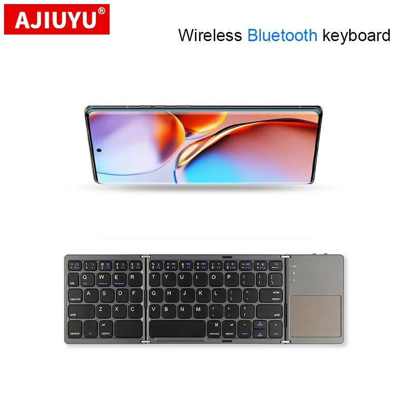 Drahtlose Faltende Tastatur Bluetooth Tastatur Mit Touchpad Für Motorola MOTO razr 5G S30 Pro Rand S30 X40 OnePlus 9 10 Pro Telefon