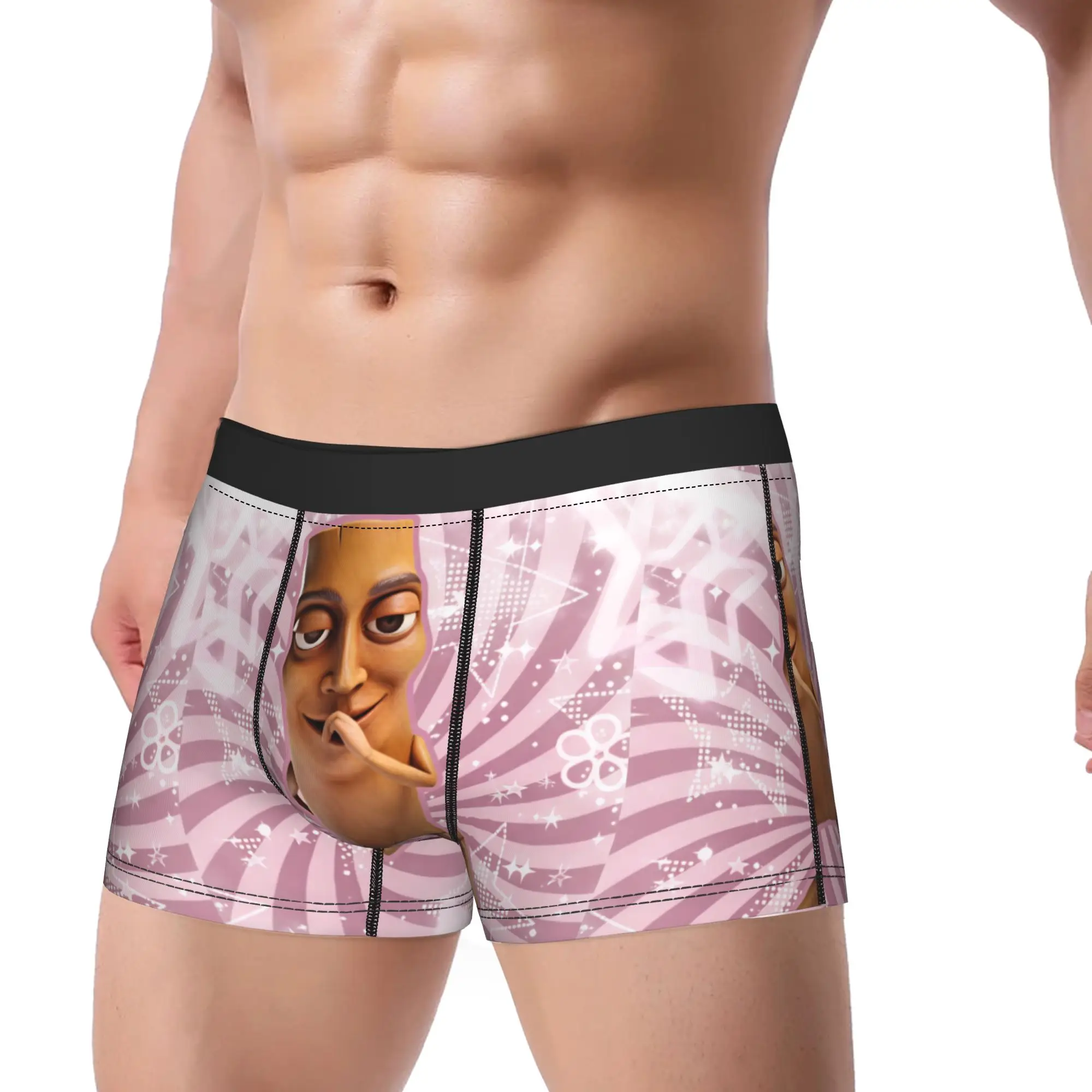 Tung Tung Sahur Pink Y2K Cute Meme Boxer Brief  Underwear Hot Sale Men Classic Boxer Shorts Custom DIY Plus Size Panties
