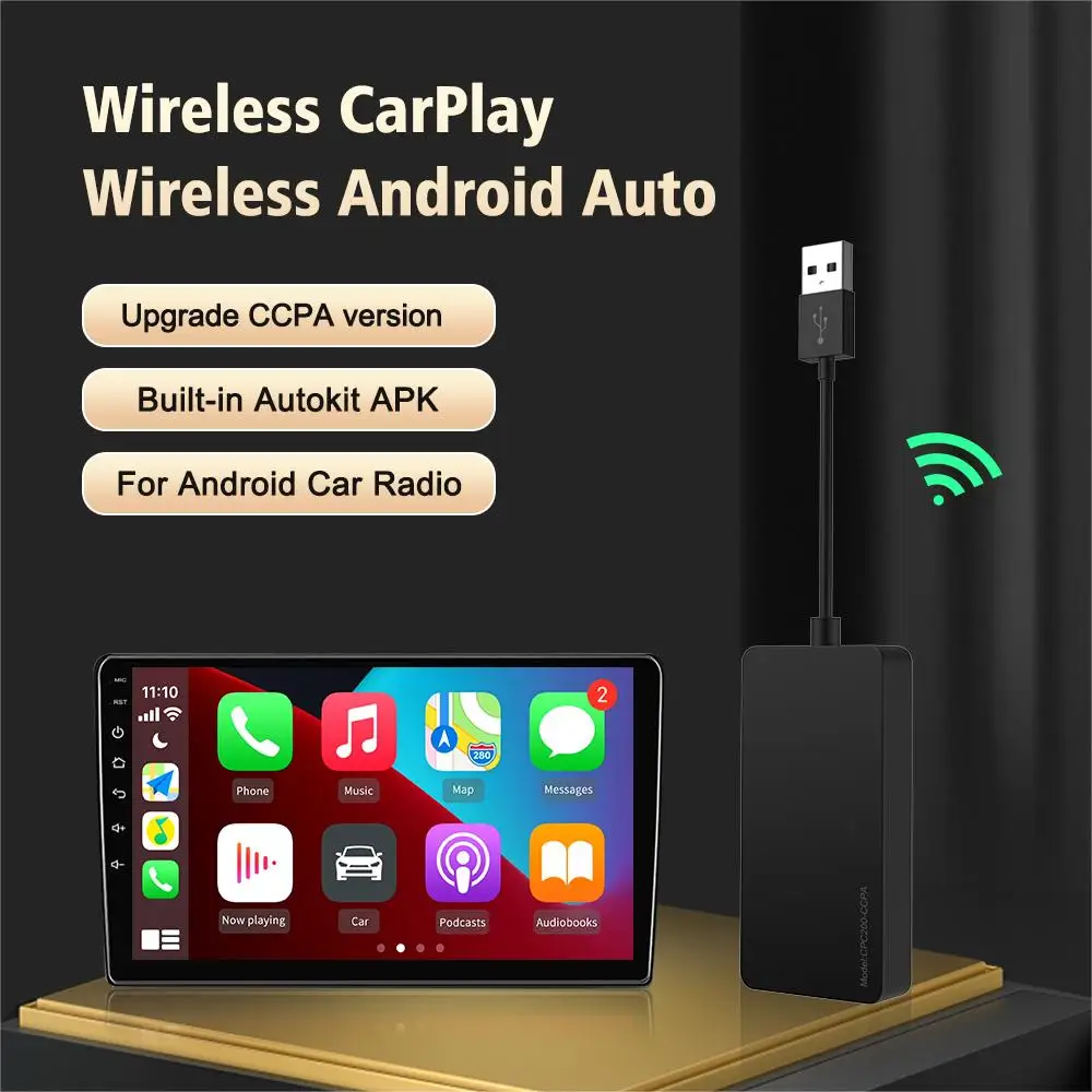 

Wireless CarPlay Adapter for Modded Android Cars Wireless Android Car Mirror Screen Mirrorlink USB Adapter Dongle