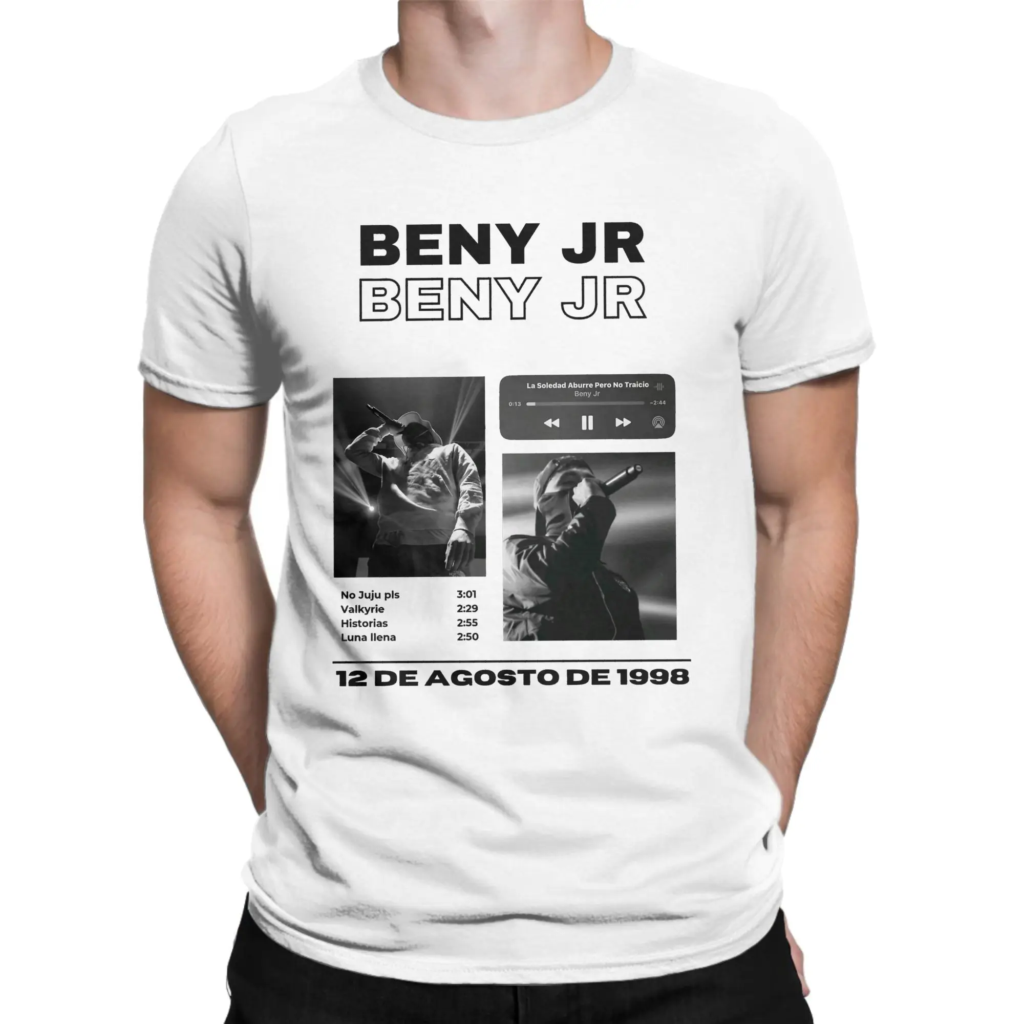 تي شيرت Beny Jr تي شيرت صيفي للترفيه تي شيرت رجالي 100 قطن برقبة دائرية تي شيرت كبير الحجم بأكمام قصيرة ملابس خروج
