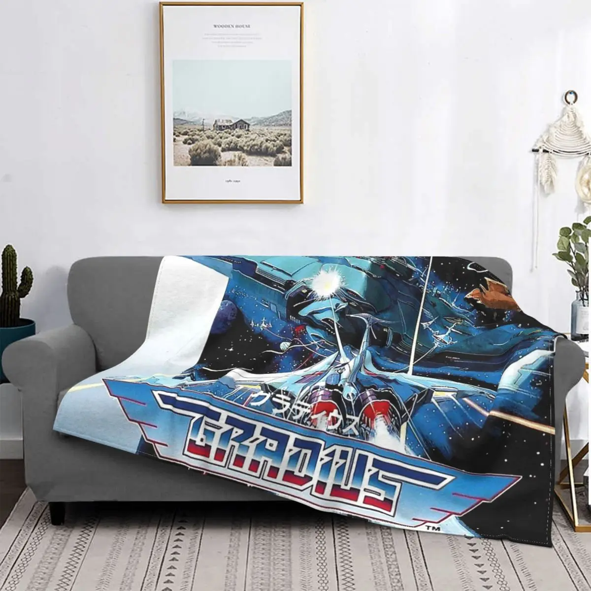 Opportunity For Combat Japanese game Gradius Blanket Fleece All Season Breathable Thin Throw Blankets For Sofa Bedspread