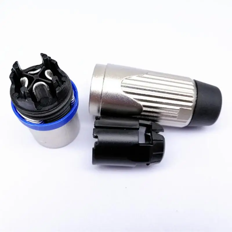 سدادة مكبر صوت مع كابل ميكروفون ، قفل ملتوي ، قابس صوت ، مضخم صوت ، متعدد الوظائف ، 4 أعمدة