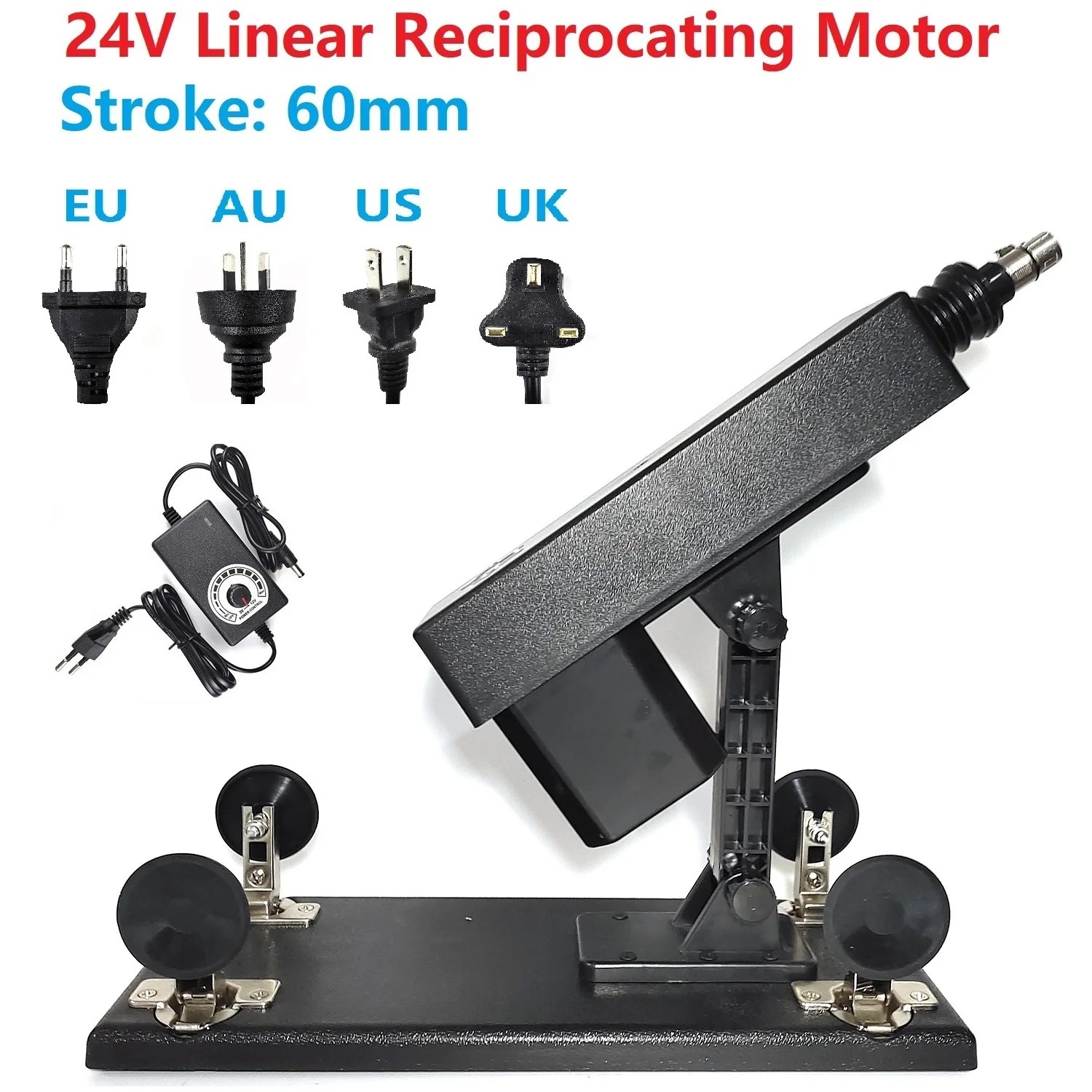 

60mm Stroke Reciprocating Mechanism Free Connector Motor 24V Combination Telescopic Linear Actuator 3XLR Connector DIY Toys