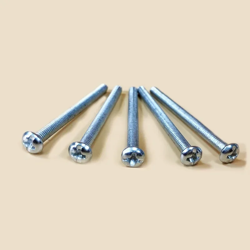 Galvanized Cross Groove Machine Screw Pan Head Machine Wire Round Machine M4 Fastener Screw Cross Round Head Screw