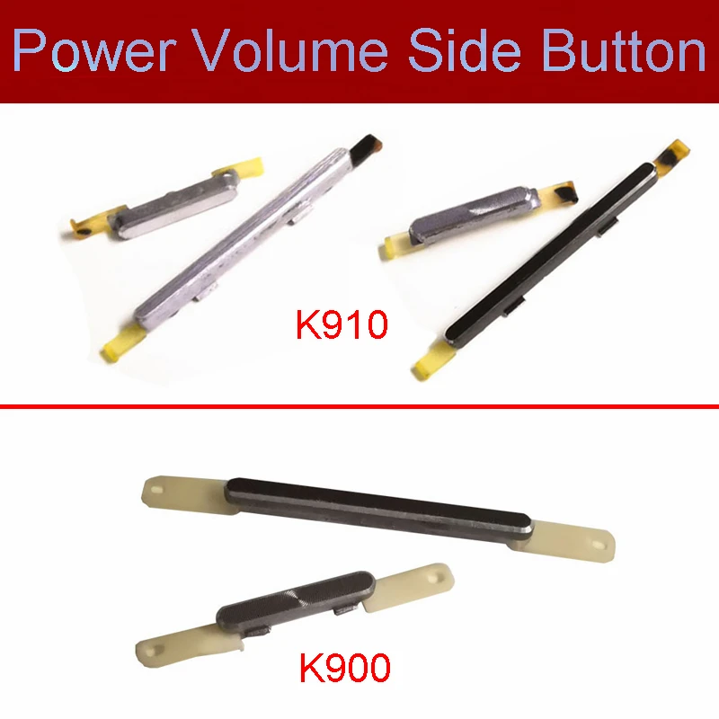 Botones laterales de alimentación de volumen para Lenovo Ideaphone Lephone K900 K910 Vibe Z, interruptor de Control de volumen de energía, piezas de reparación de botón de llave lateral