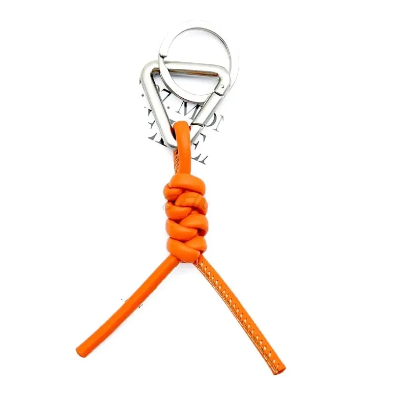 Triangle Humanoid knot Braided Leather Car Keychain