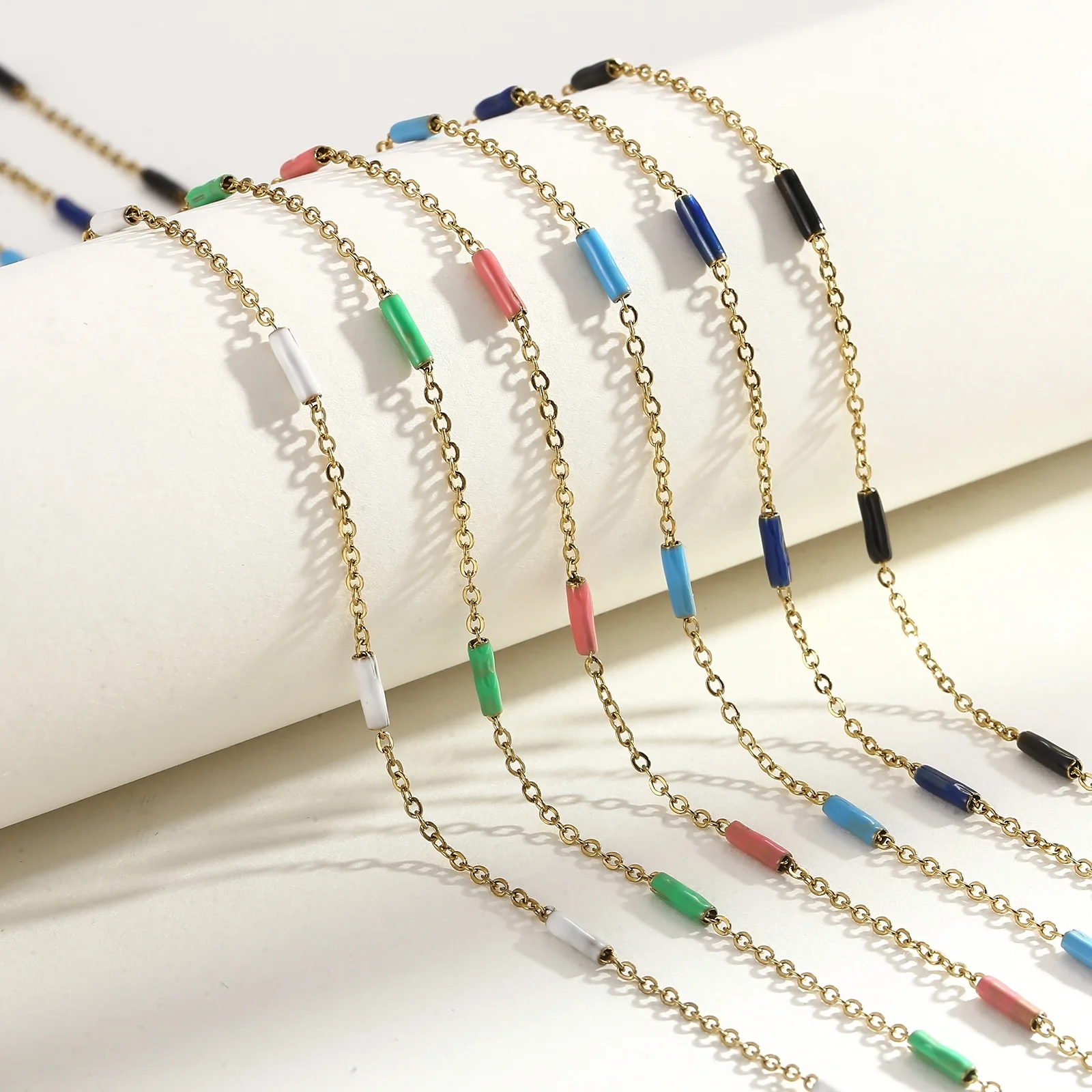 1.5mm Gold Color Link Chain Necklace For Women Simple Fashion Stainless Steel Bohemia Jewelry Gifts
