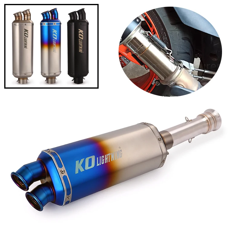 

Slip On Motorcycle Exhaust System Stainless Steel Mid Link Muffler Modified For Duke 190/1050/1090 1290 Super Adventure R/S/T