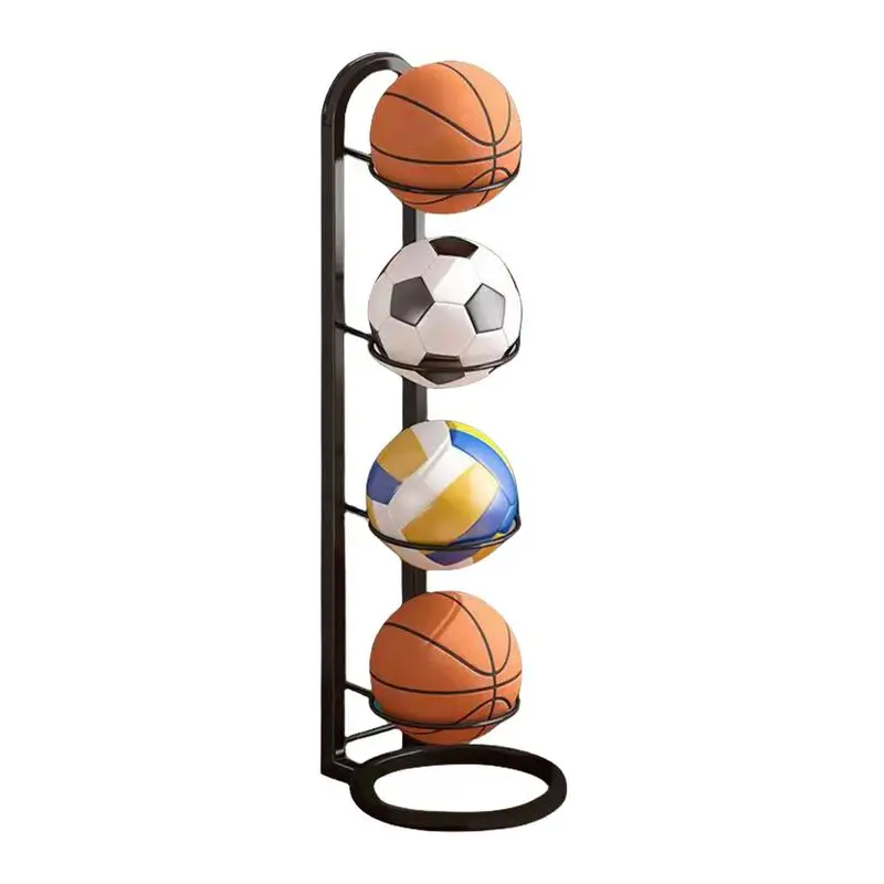 

Ball Storage Rack Cast Iron Volleyball Organizer Rack Multifunctional Multi-Layer Iron Ball Storage Shelf For Bedroom Living