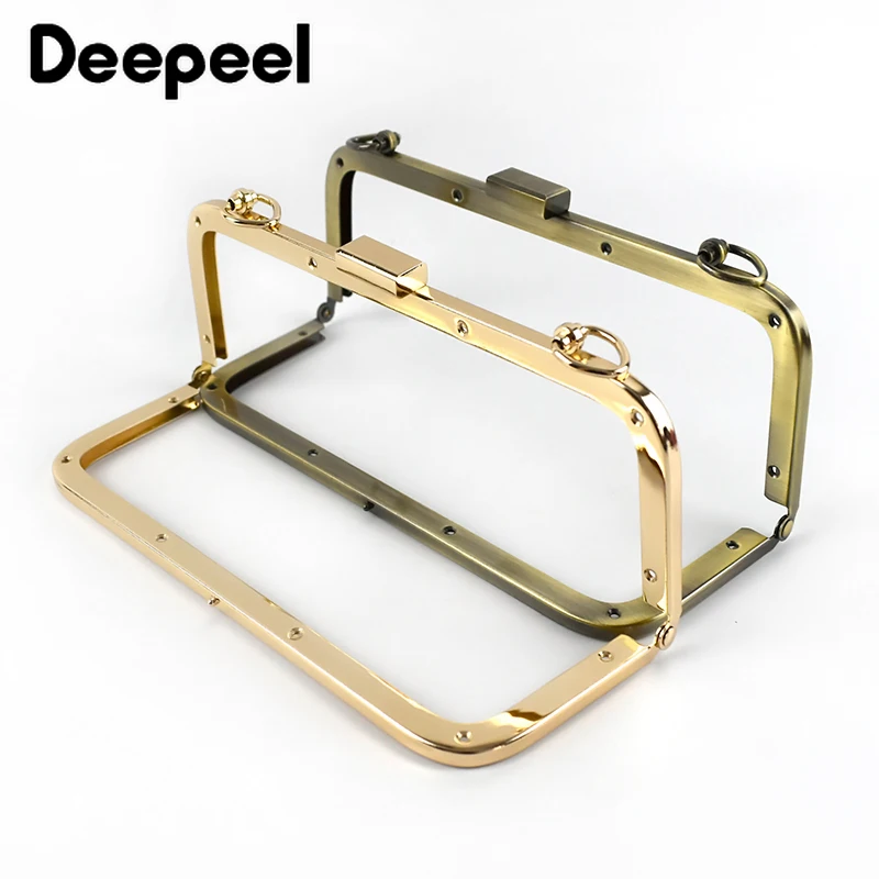 2/5Pcs Deepeel 20.5cm Bag Handles Metal Sewing Brackets Purse Frame Kiss Clasp Handle Bags Wallet Luggage Hardware Accessores