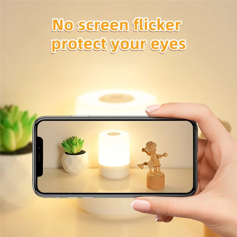 Lámpara de noche táctil, lámpara LED USB, luces recargables de tres colores para cocina, pasillo, armario, dormitorio, luz nocturna
