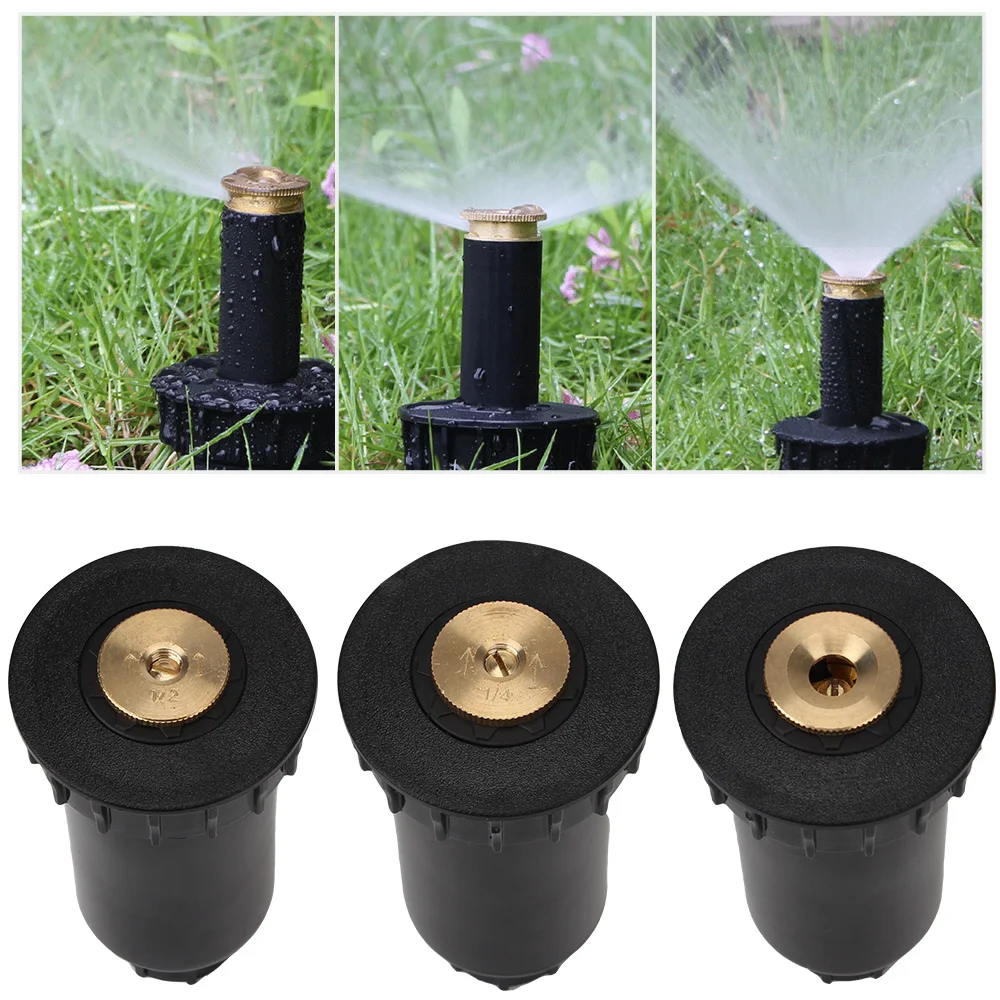 Garden Spray Nozzle Automatic Lawn Watering Sprinkler Head 90/180/360 Degree Pop up Sprinklers 1/2