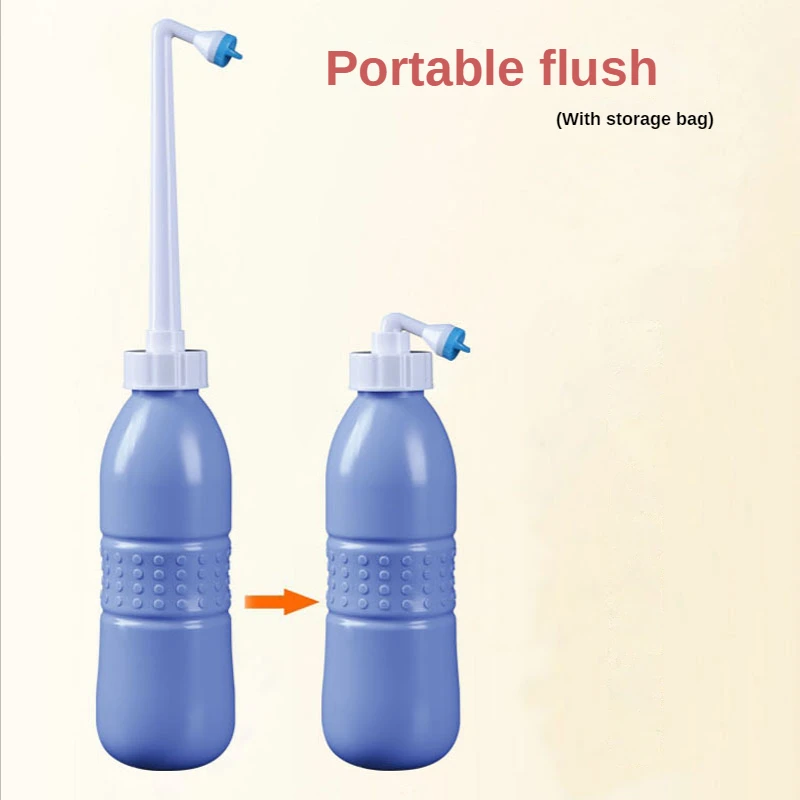 650mL Portable Bidet Travel Handheld Bidet Bottle with Retractable Spray Nozzle for Hygiene Cleansing Personal Care Women\'s