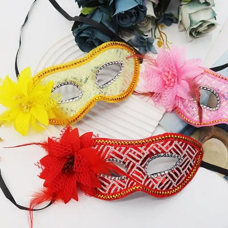 Sequins Masquerades Mask Mardi Gras Mask Venetians Party Mask Half Face Mask