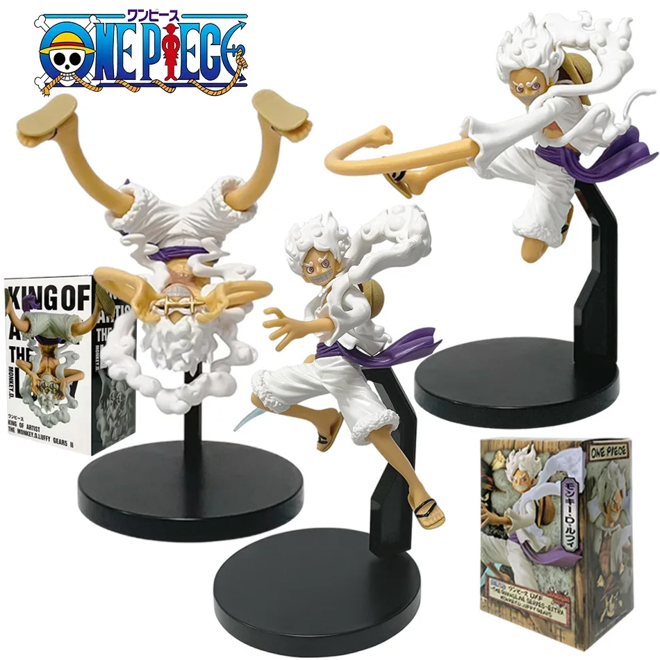 Heiße 17-18cm Anime ONE PIECE Nika Luffy Erwachen des Sonnengottes Cartoon-Figur PVC-Modell Desktop-Ornamente Kinderspielzeug Feiertagsgeschenke