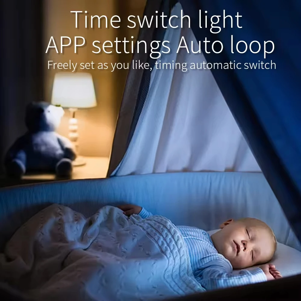 SIXWGH Smart Bulb with Alexa/Google Assistant Control Timing Function & Musical Rhythm Adjustable Color Brightness WiFi Network