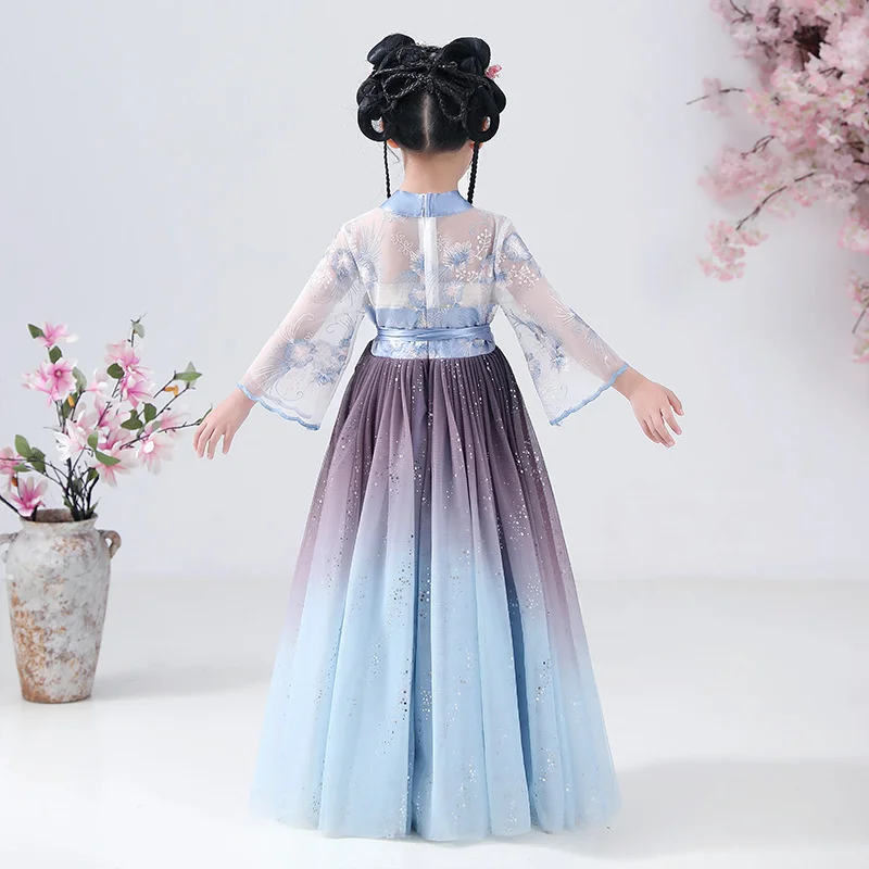 Girls' Han clothes 2022 autumn clothes new Chinese style Tang clothes ancient clothes children's performance clothes little