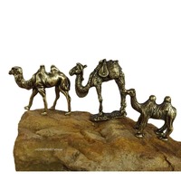1pcs Mini Copper Plated Camel Ornaments Creative Office Desktop Tea Pet Animals Ornament Crafts Gifts Hand Playing Items