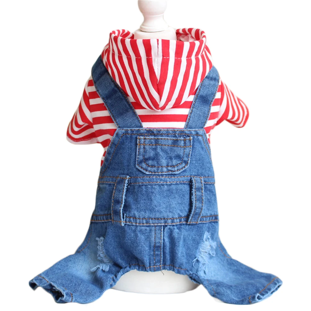

Pet Denim Clothes Breed Dog Accessories Coat Suit Party Costume Spring and Summer Clothing