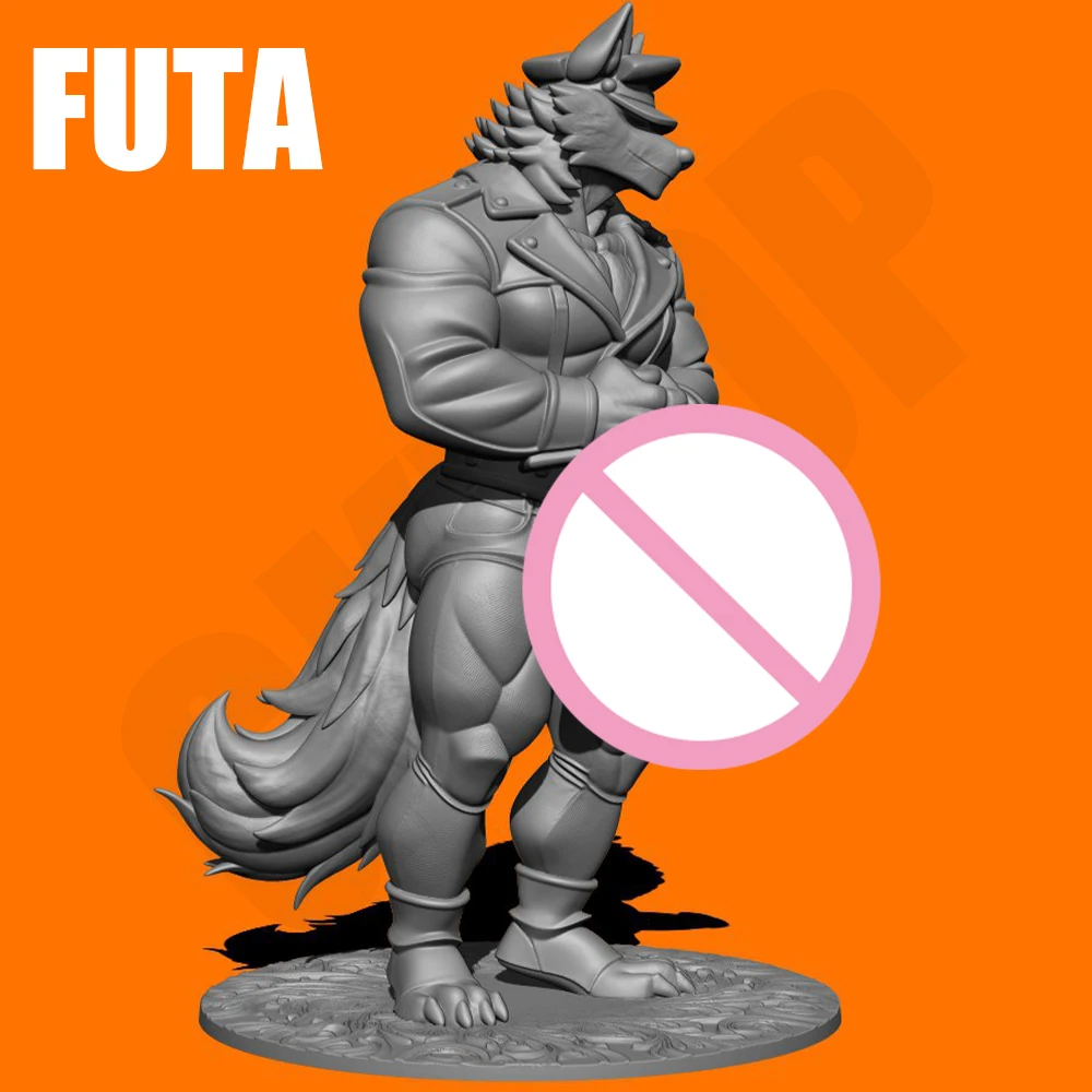 

Sexy Uniform Wolf FUTA 1/24 Scale Resin Figure Model Kit Diorama Unassembled Unpainted Doll 3D Printing DIY Statue Crafts Toy