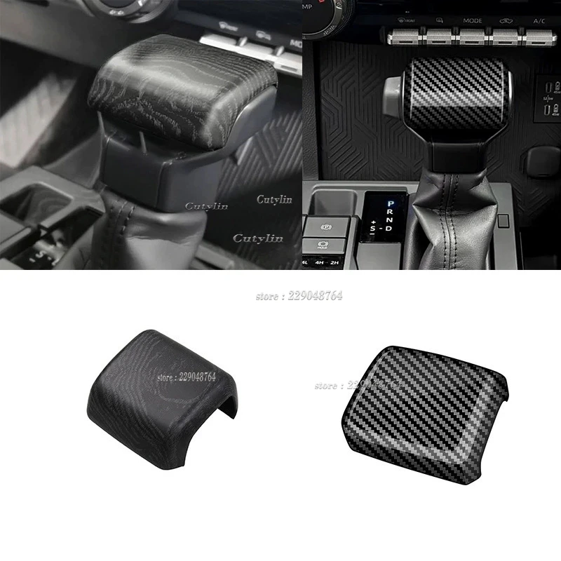 For Toyota 4Runner 2025 2026 ABS Carbon Fiber  Auto Gear Shift Head Kona Cover Trim Decoration Sticker Interior Accessories