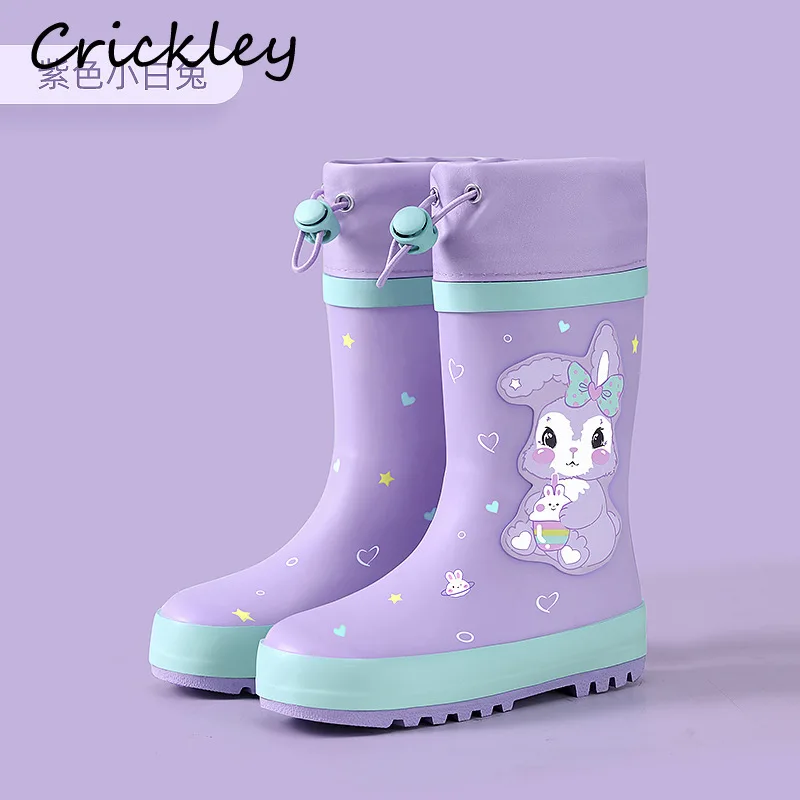 New Unicorn Mermaid Boys Girls Rain Boots Cartoon Dinosaur Astronaut Rubber Children Water Shoes Waterproof Kids Rain Shoes