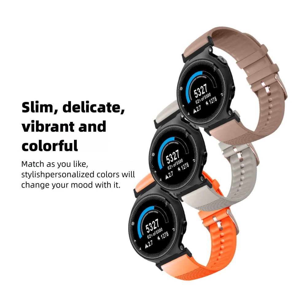 สายนาฬิกาสําหรับนาฬิกา Garmin 235 หัวเข็มขัดโลหะ QUICK RELEASE Sweatproof ทนทานซิลิโคนสมาร์ทสายนาฬิกาผู้ชายผู้หญิง