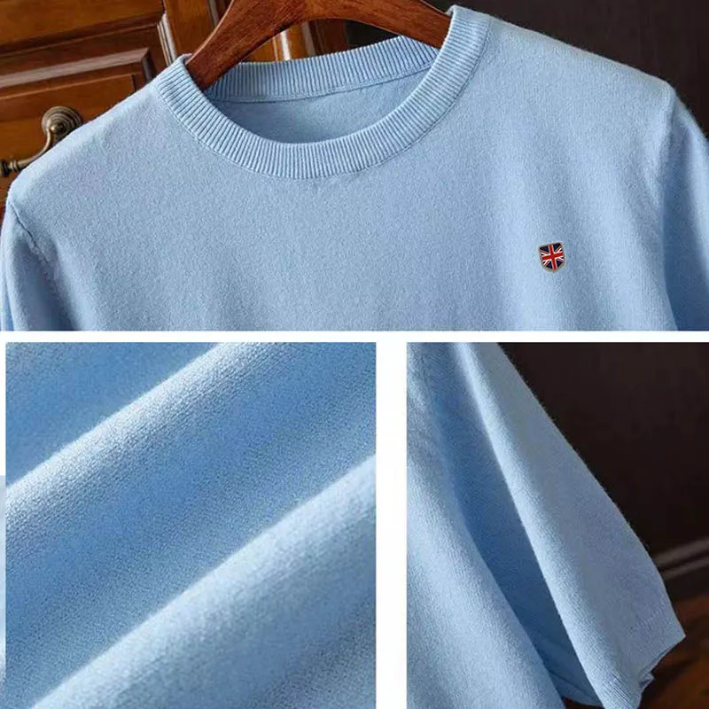 Superfine Merino Wool T shirt Men Base Layer Merino Shirt Wicking Breathable Thin Cashmere Vest T-shirt mens sweater korean Tops