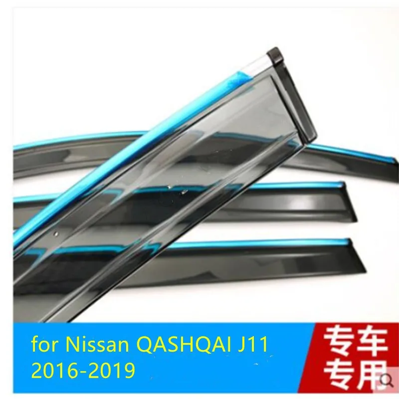 

Window Visor Vent Shade Rain Sun Guard Deflector Awnings Shelters Covers for Nissan QASHQAI J11 2016-2019 Car-Styling