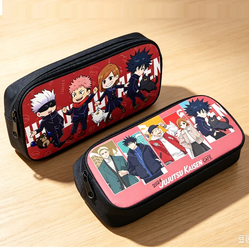 Jujutsu Kaisen Anime Federmäppchen für Mädchen Jungen Cartoon Gojo Satoru Stiftbox Tasche Schreibwaren Schüler Aufbewahrung Stifttasche Schulgeschenk für Kinder